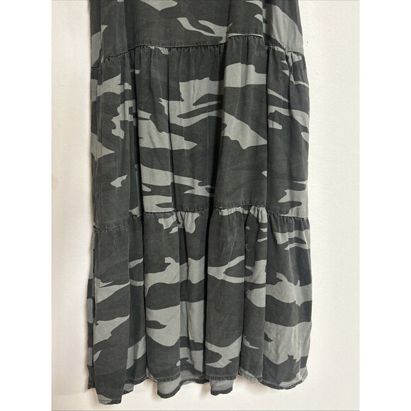 Splendid Camo Tiered Tank Dress Small Gray Charcoal Camouflage - Picture 5 of 8